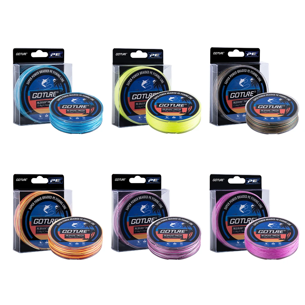 Goture Linha de Pesca Trançada 4 Fios 8-30LB PE