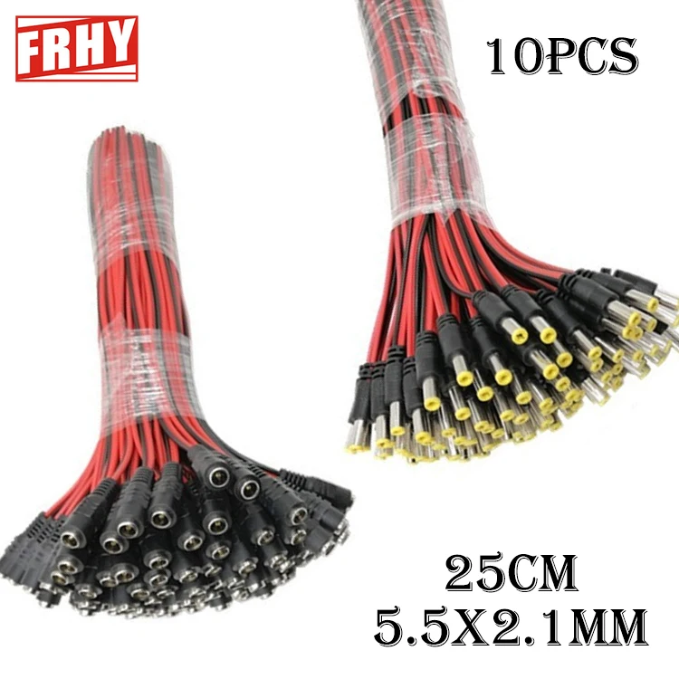 10 Stück Universal-Gleichstromstecker 5,5 x 2,1 mm männliche und weibliche Buchsen für LED-Streifen, CCTV, Fernseher, Kameras, mehr 5 V/12 V/24 V kompatibel