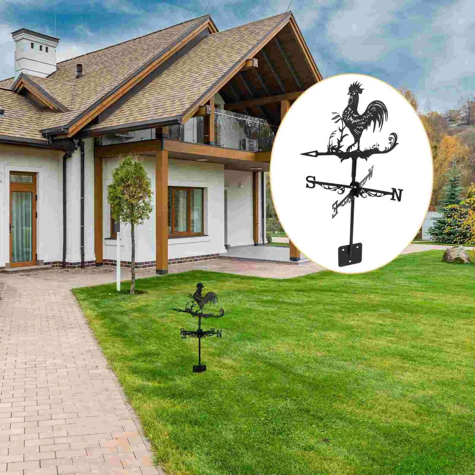 

Roof Weather Vane Lawn Weathervane Luxury Decor Wind Direction Indicator Iron Indicators