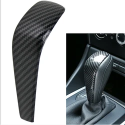 Carbon Fiber Look Front Gear Shift Knob Shifter Trim Cover LHD Fit for BMW 1 3 Series E87 E90 E92 E84 325i 320i 328i 335i xDrive