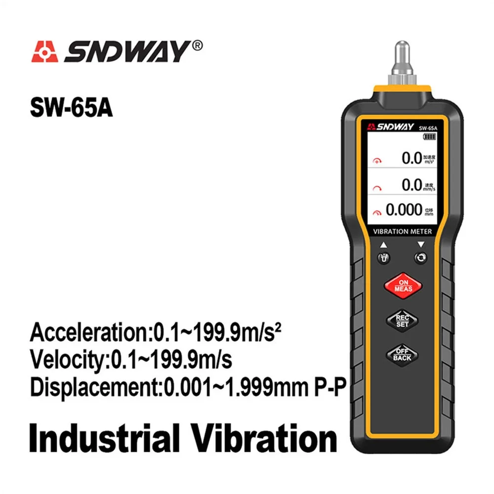 SW65A Vibration Meter Digital Vibration Analyzer 3 Channel Engine Generator Centrifugal Pump Electric Motor Vibrometer