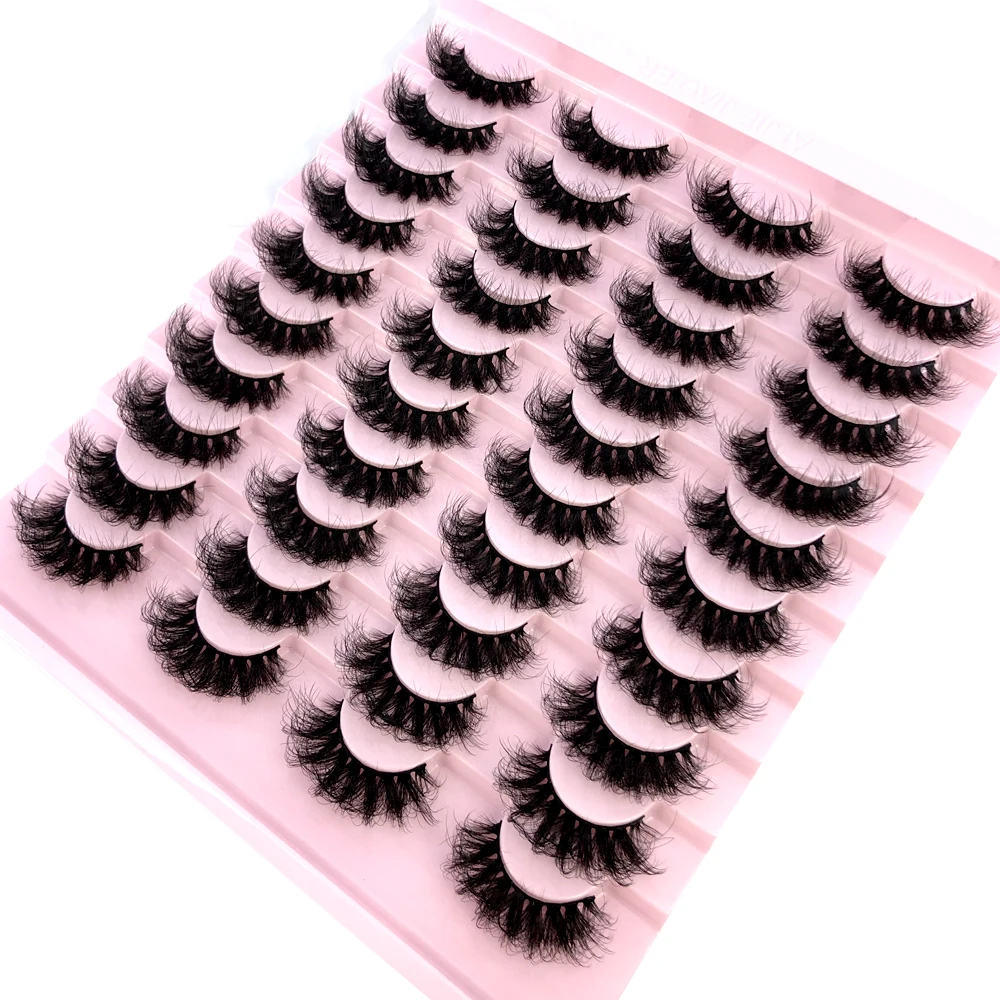 Nuovo 20 paia ciglia finte naturali ciglia finte trucco lungo ciglia di visone 3d estensione ciglia ciglia di visone per la bellezza