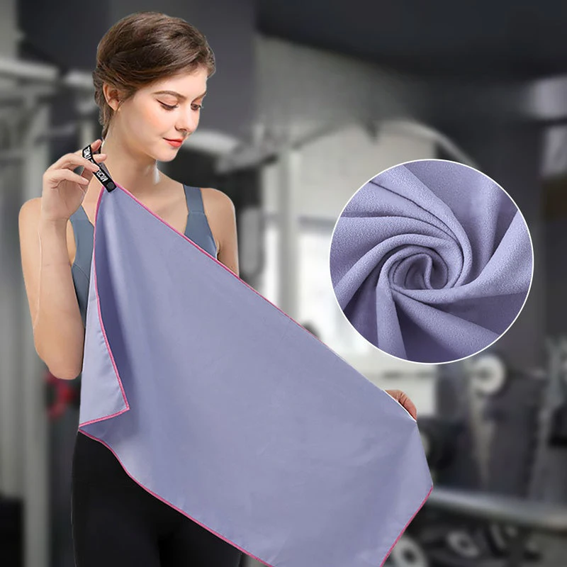 Doppelseitiges Velours Mikrofaser Sporthandtuch Saugfähig Trocknet_voghion.com