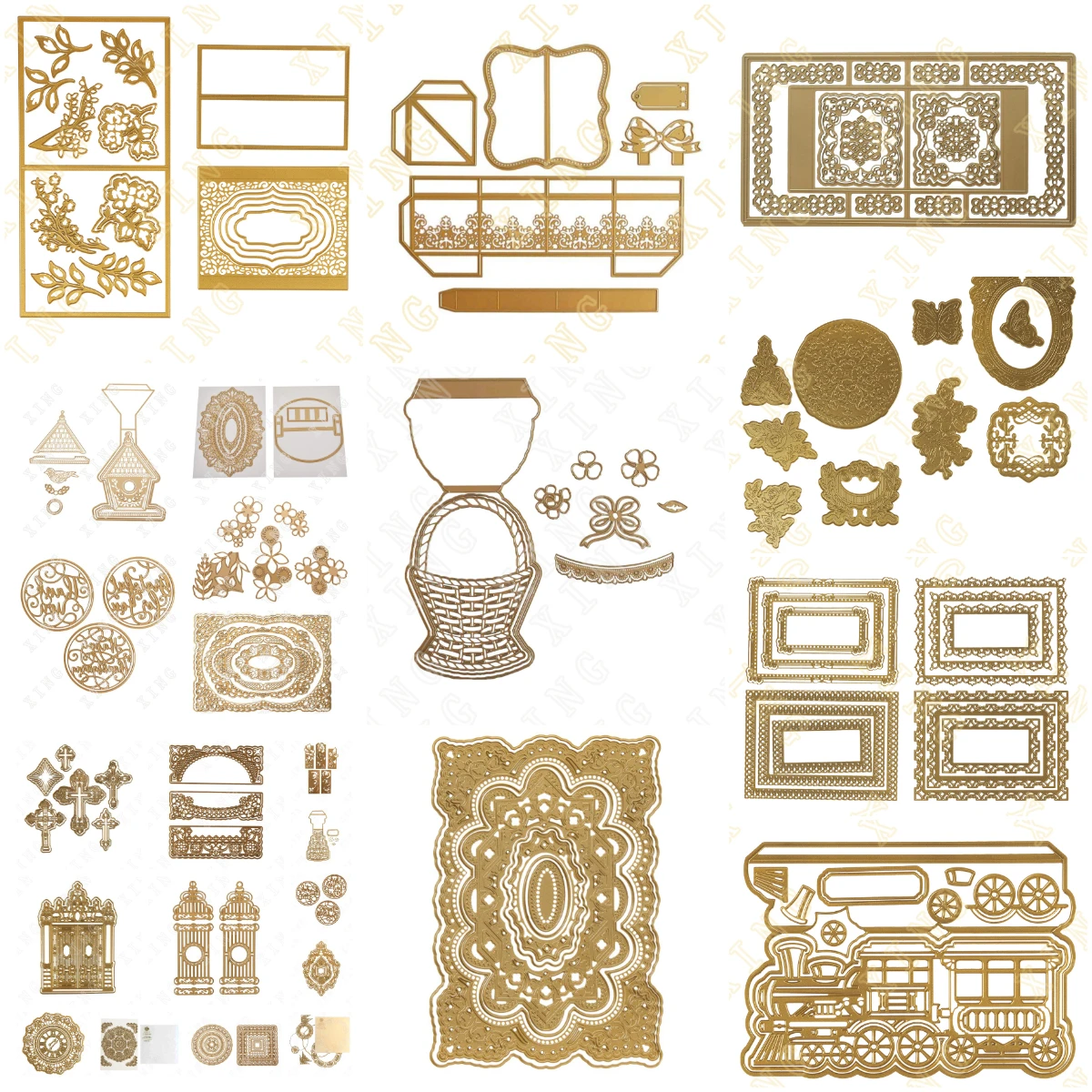 

Victorian 3D Concentric Basket Easel Card Die Metal Cutting Dies Diy Scrapbook Paper Diary Decoration Card Handmade Embossing