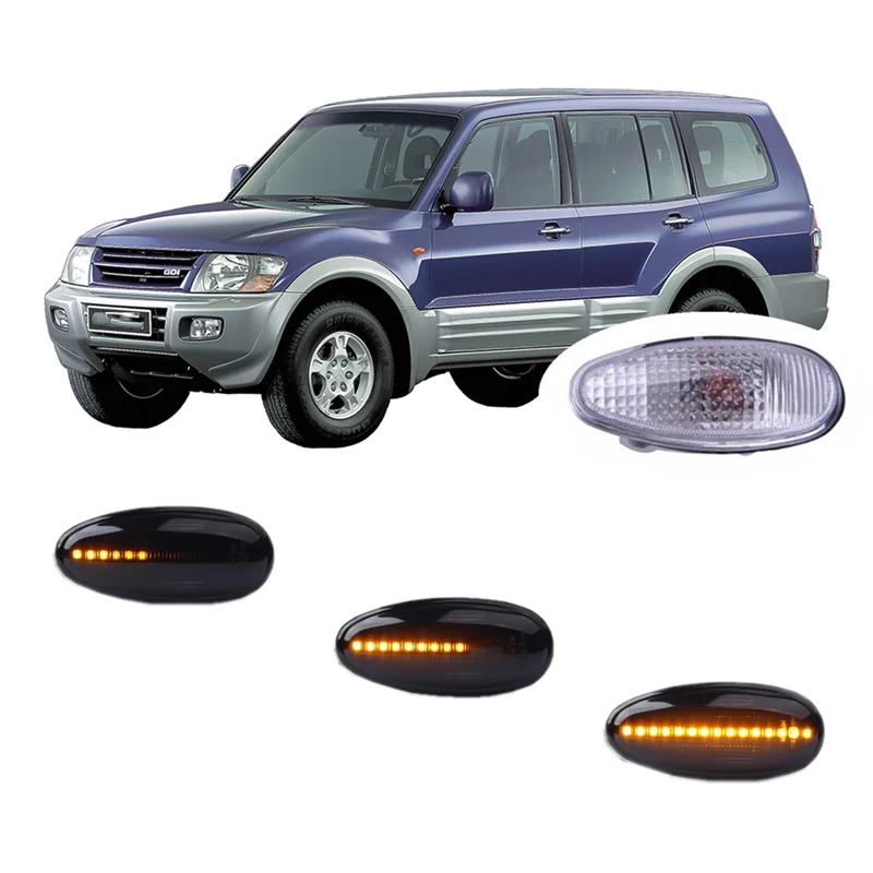 for Mitsubishi Pajero Montero V64 V65 V68 V74 V75 V78 Sport K94 K96 1998 - 2009 Dynamic LED Side Marker Turn Signal Light