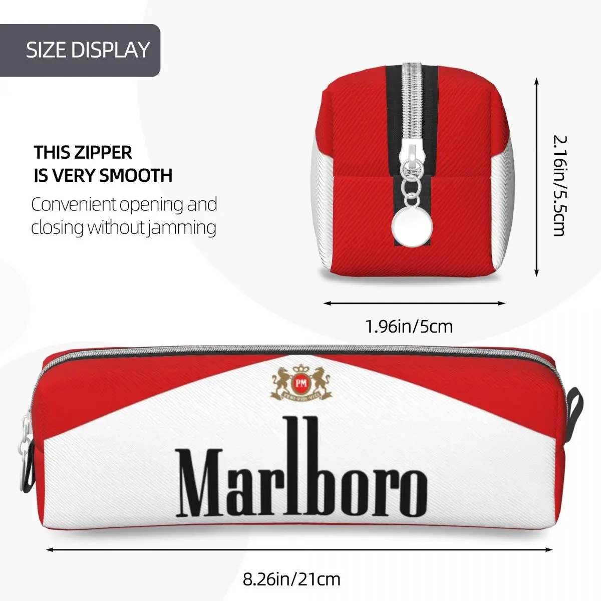 Imagem -04 - Marlboroo Cigarettes Logo Lápis Cases Lápis Pouch Pen para Estudantes Bolsas de Grande Capacidade Escola Papelaria Presente Novo