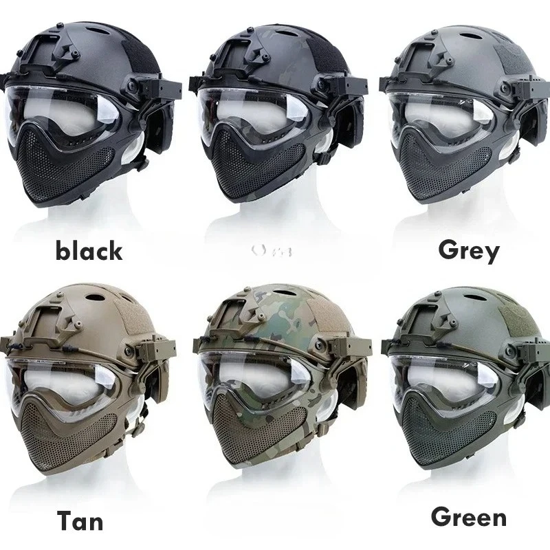 Casco táctico FAST con máscara y gafas protectoras para airsoft - imagen 2