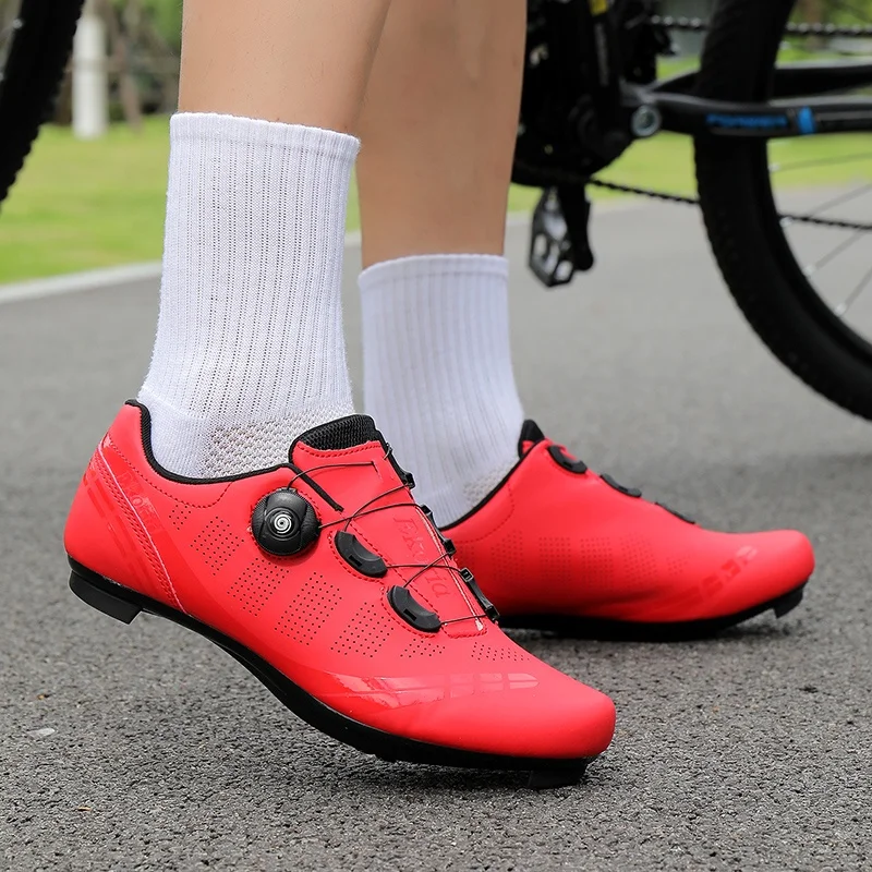 Herren-Mountainbike-Schuhe MTB, atmungsaktiv, rutschfest, hohe Härte, geeignet für Outdoor-Straßenrennen, Mountain-Offroad-Fahren 37-46 – Detail 32
