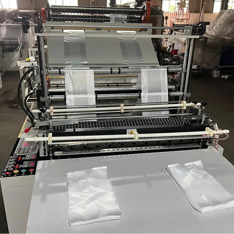 Full Automatic Double Layers Four Lines Nylon Bag  PE Plastic Bag Making Machine for Flat Bag