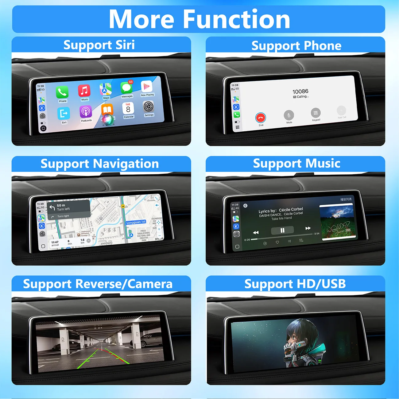 CarPlay اللاسلكي لنظام BMW NBT 1 2 3 4 5 6 7 Series X1-X6 F10-F56 مع Airplay MirrorLink CMS يدعم YT NF عبر الإنترنت