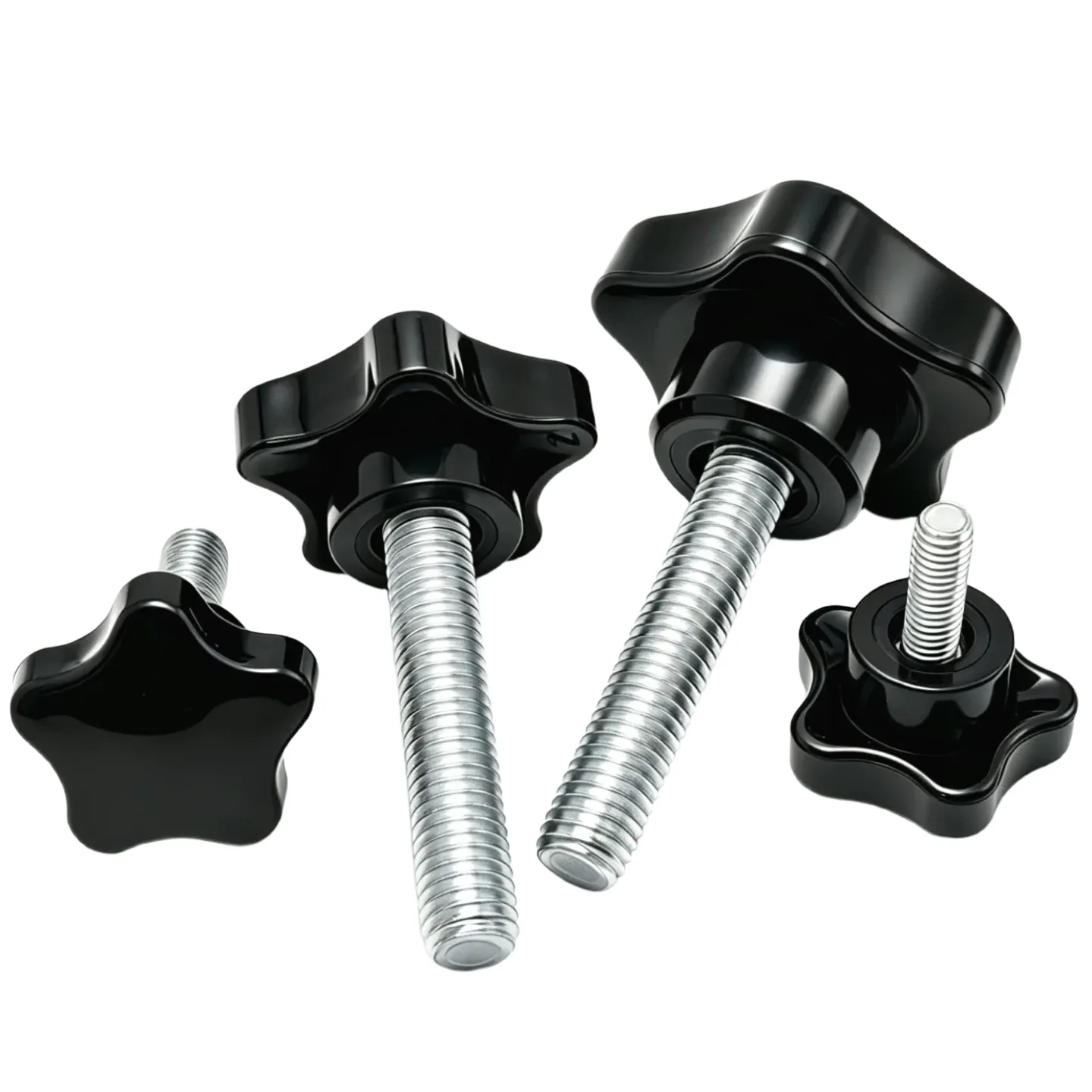 Weiyi 1/2pcs M6 M8 M10 38# Thread Star Shaped Clamping Bolt Knob Bakelite Plastic Handle Screw For Industry Equipment