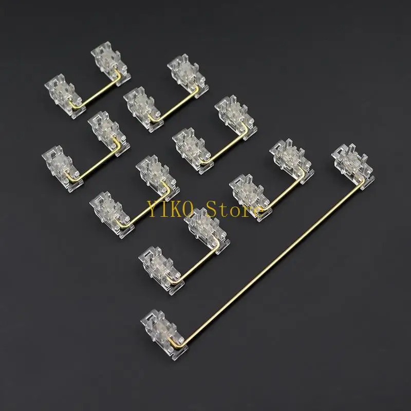K32C Transparent Gold Plated Plate Mounted Stabilizer for Custom Mechanical Keyboard