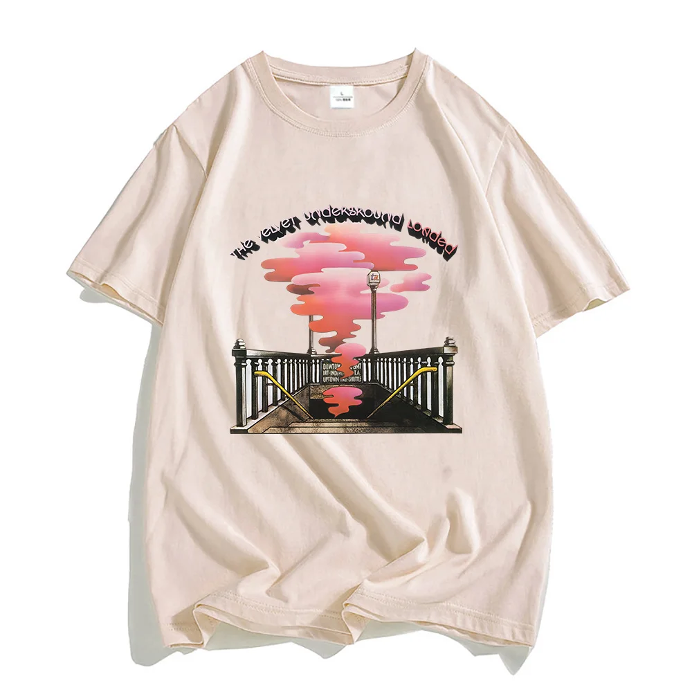 The Velvet Underground Rock Band Camisetas HOMENS Subway Exit Smog Camisetas Estéticas 100% Algodão Camisetas Personagens Populares O-pescoço