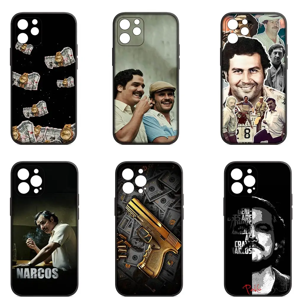 N-Narcos PABLOs ESCOBARs Cover Phone Case for Apple iPhone 15 14 Plus 13 12 Mini Pro Max + 13Pro 14+ 15+ Flexible Coque