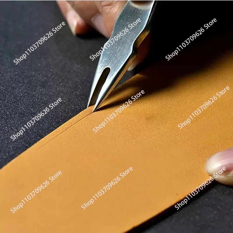 Stainless Steel Leather Scribing Spacing Gauge 2 3 4mm Edge Press Curling Tool