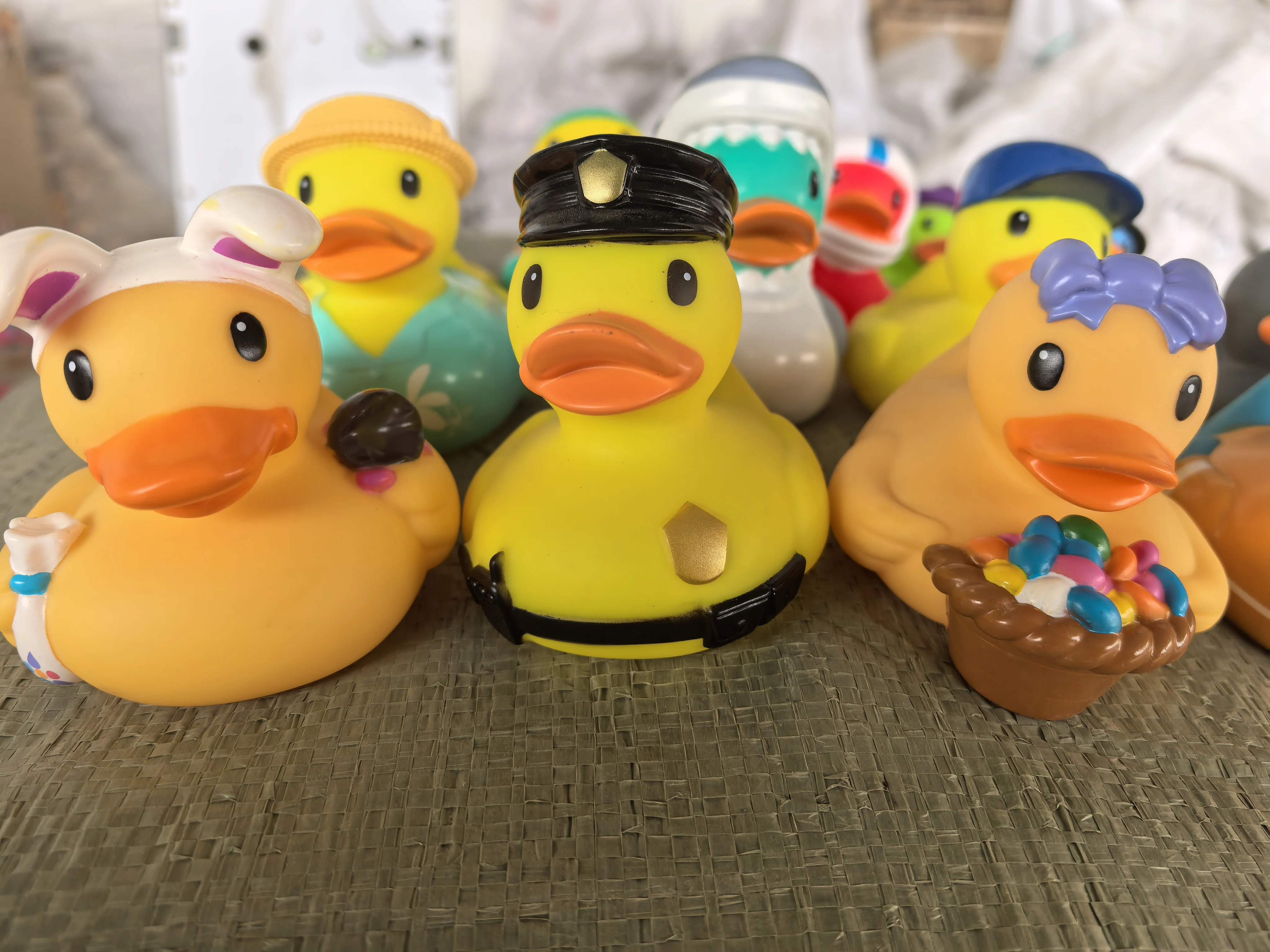 1pcs 8cm Original high quality Rubber Duck Assorted Duck Bath Toys Kids Shower Toy Gifts Baby Birthday Party Gifts Decorations