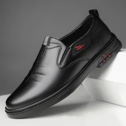 Men's Cow Leather Shoes Genuine Leather Handmade Business shoes Round Toe Casual Loafers Comfortable Man footwear Zapatos Homme