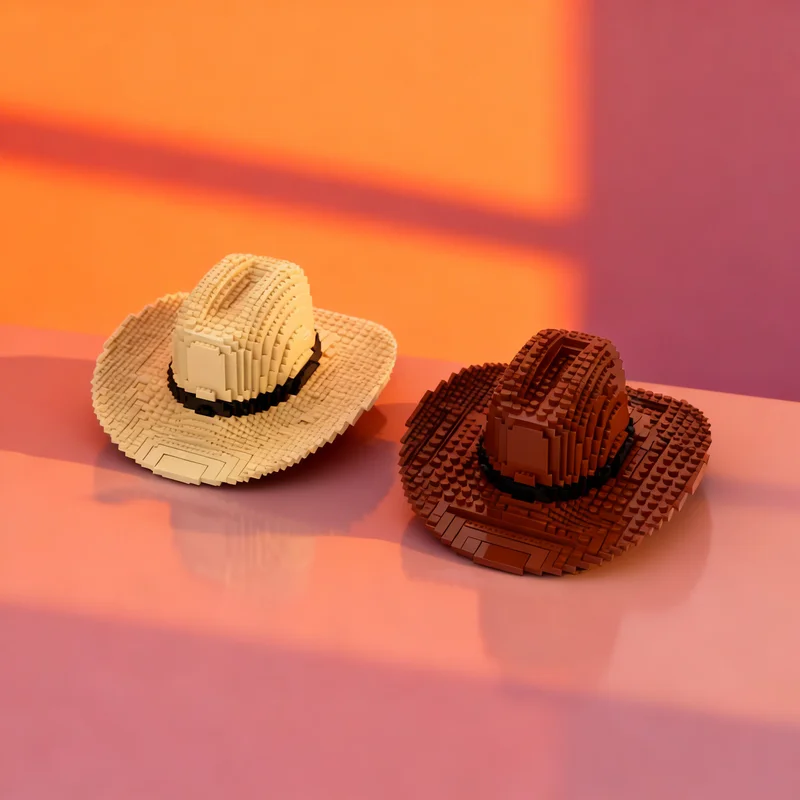 

2722pcs MOC Cowboy Hat Sculptures Model Building Blocks Construction Christmas Gifts Toy Creative DIY Idea Assemble Brick Kids