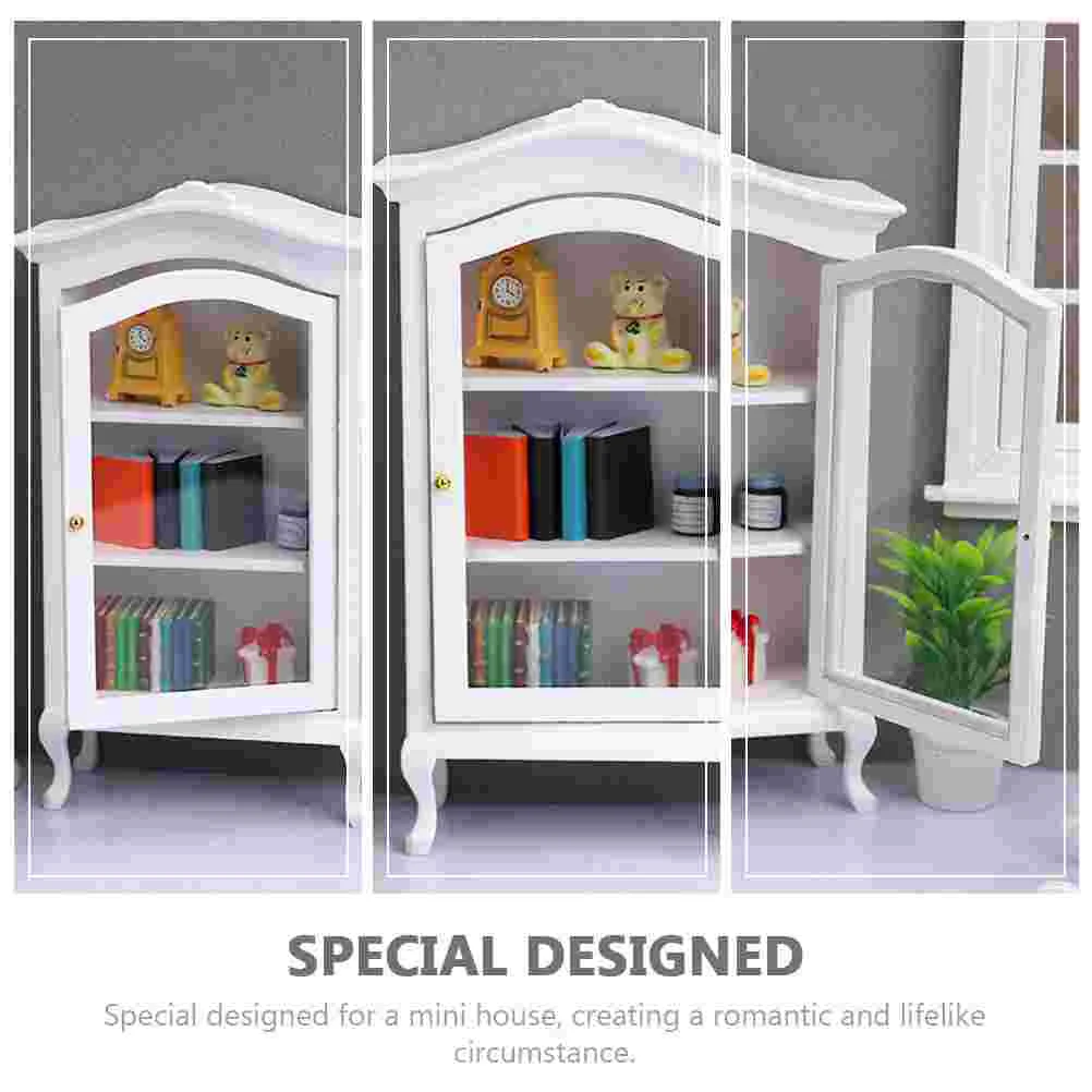 Simulation Schrank Bücherregal Holz Mini Ornament Sideboard Miniatur Möbel Holz Haus Liefert