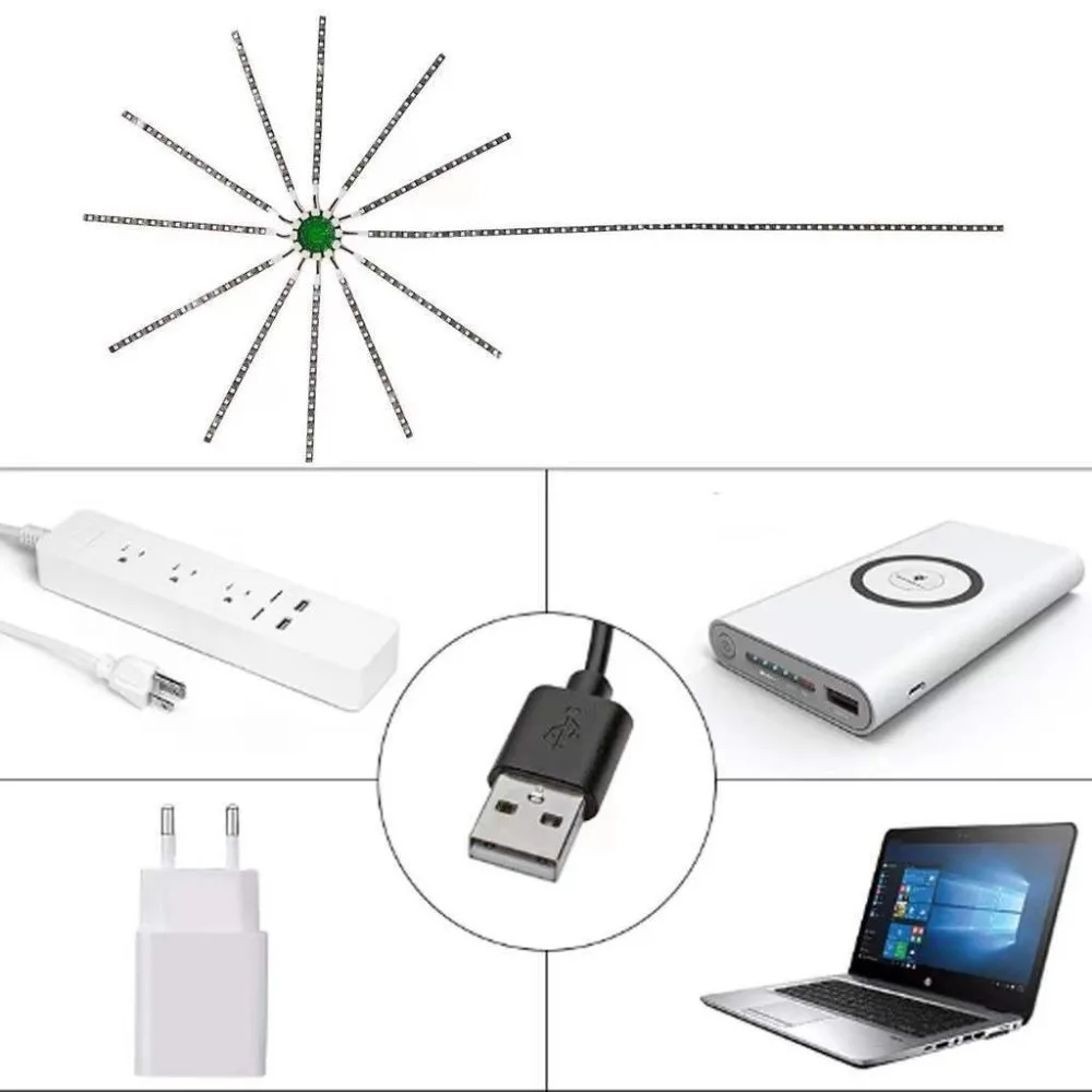 Smart RGB LED Strip Light Color Changing Bluetooth Control Light Strip USB 5V Light Christmas