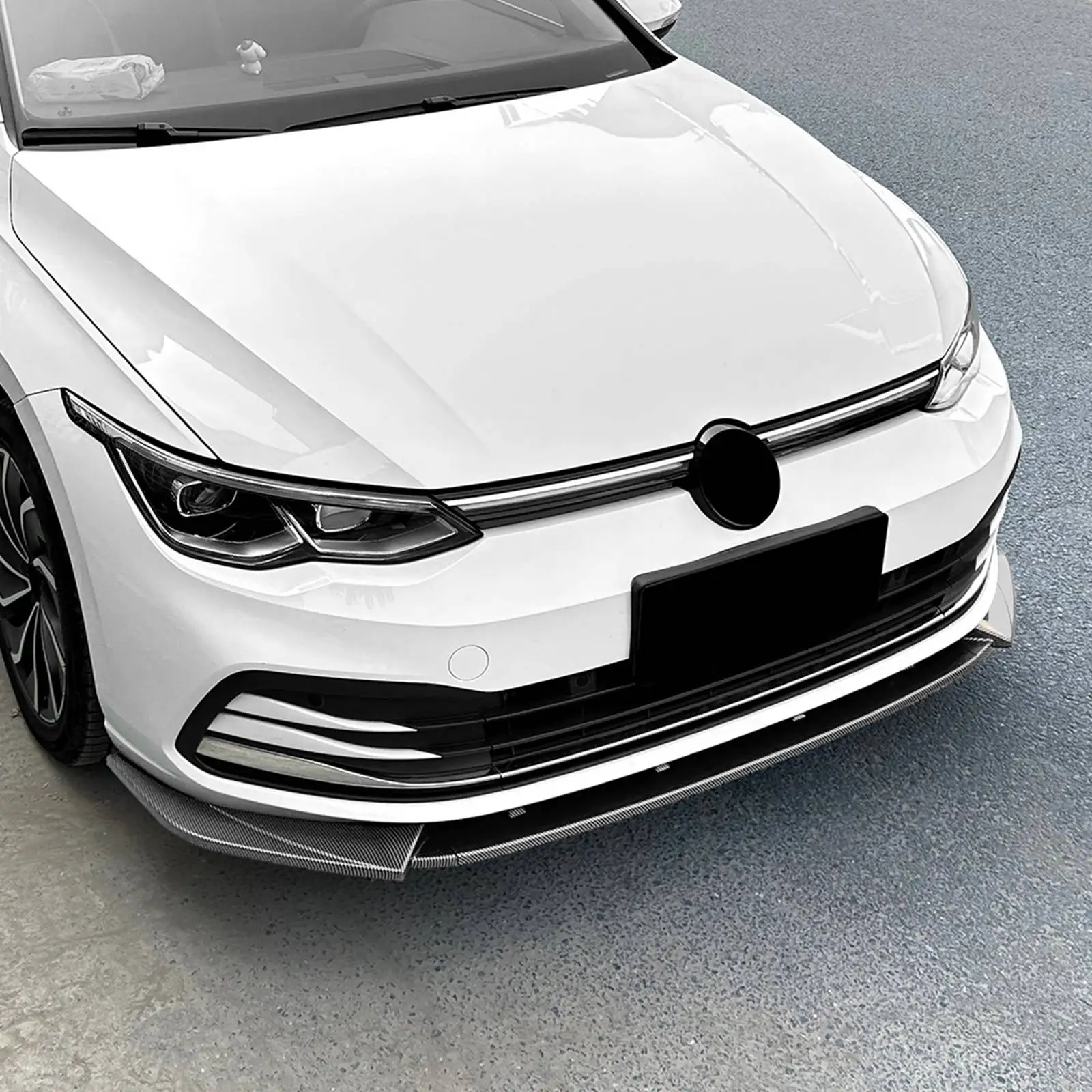 

For VW Golf 8 MK8 Standard Edition Pro 2020-2024 2021 2022 2023 Front Bumper Spoiler Lip Splitter Lip Lower Trim Blade