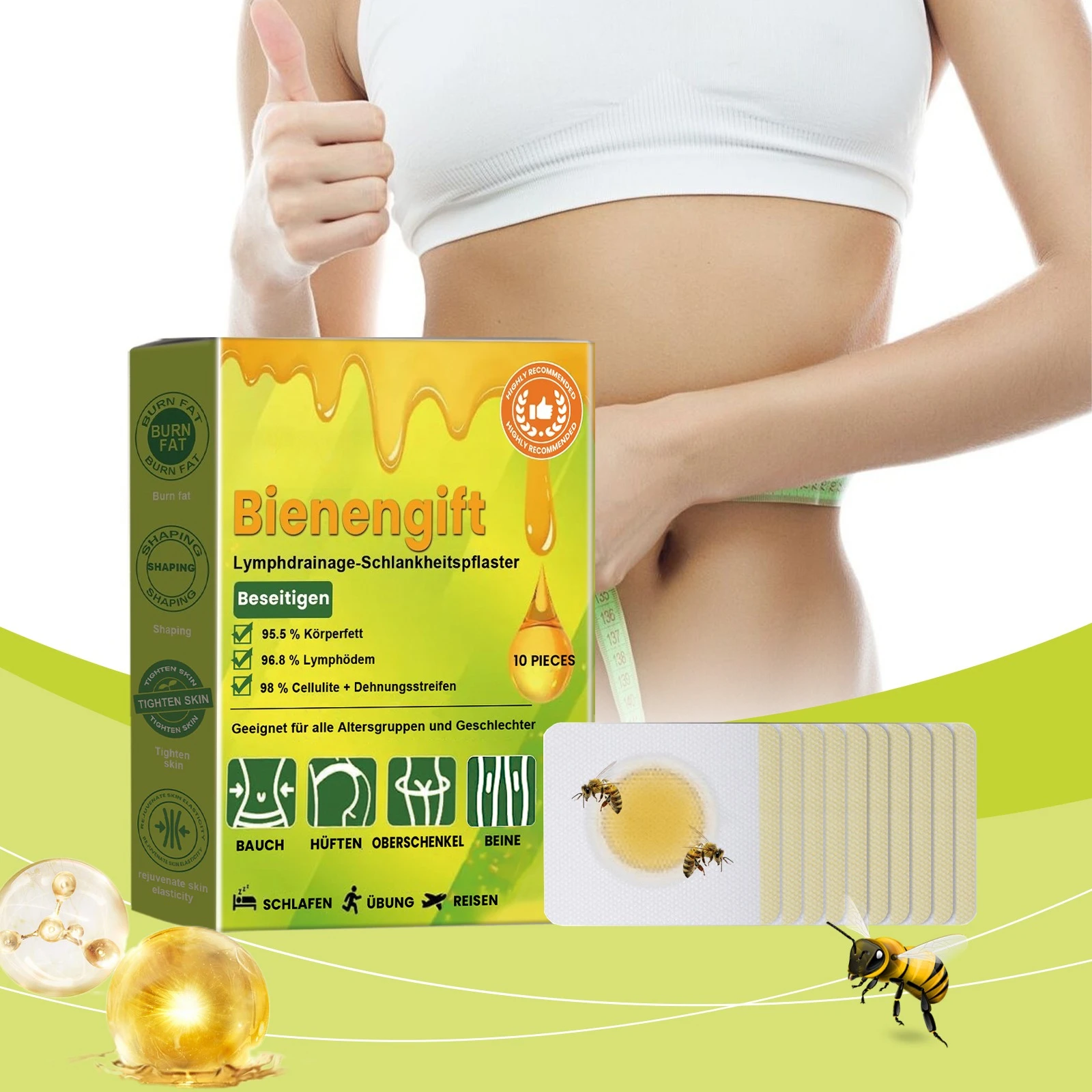 

Herbal essence care sticker, gentle care for body shape, massage to improve skin elasticity care sticker