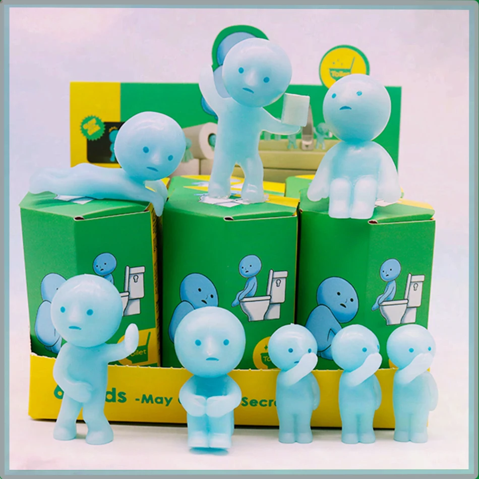 

Blind Box Yoga Fitness Series Mini Figure Cute Noctilucent Decoration Doll Bedroom toilet Series Model Toy Gift