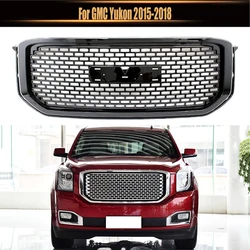 For GMC Yukon 2015-2018 Car Modification Parts Front Hood Trim Mesh Cover Bumper Grill Upper Racing Grills Radiator Grille