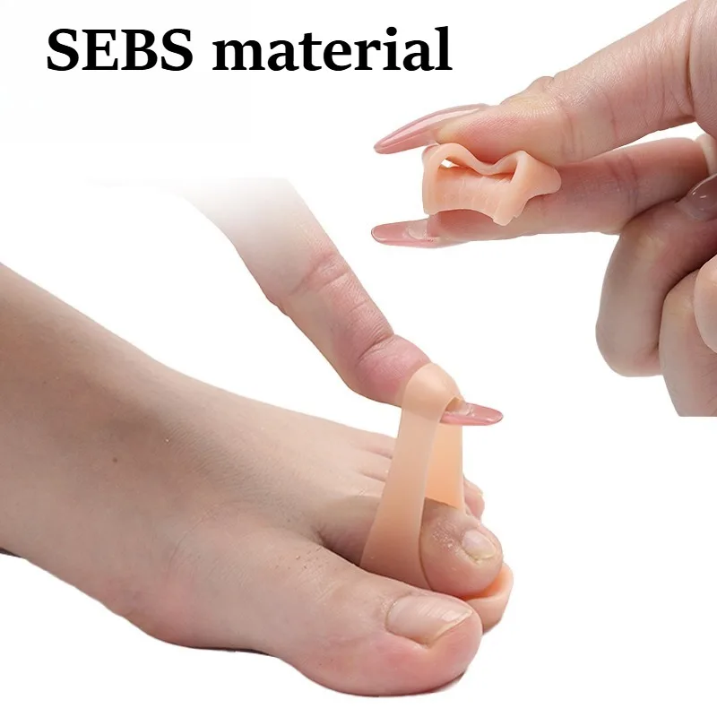 Silicone Toe Separator Soft Breathable Thumb Valgus Corrector Overlapping Toe Straightener Foot Care Tool For Daily Night Use
