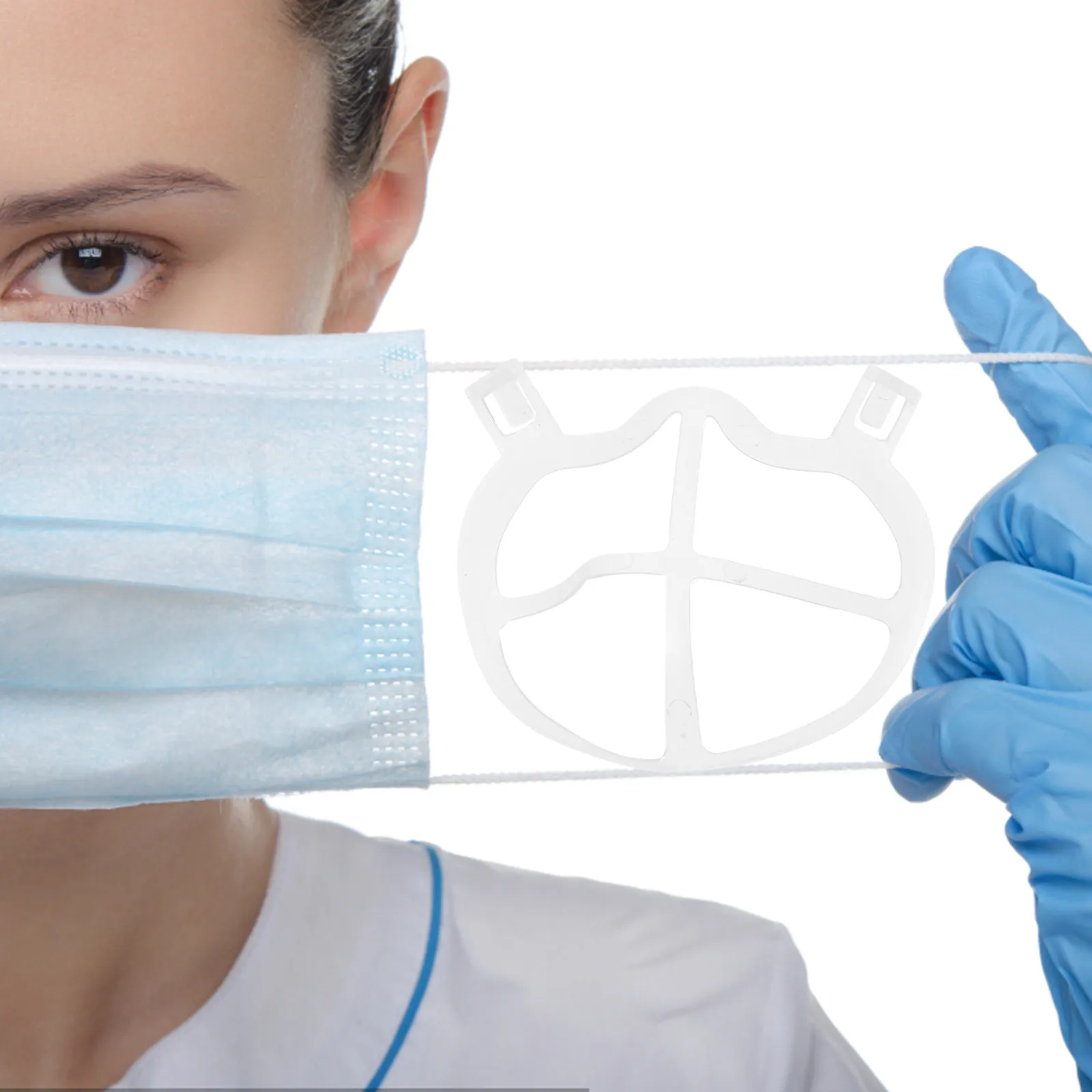 

10 шт. подставок для масок, улучшенный 3D-дизайн, тонкие, приятные для кожи, многоразовые, термостойкие, дышащие, внутренние вкладыши для масок