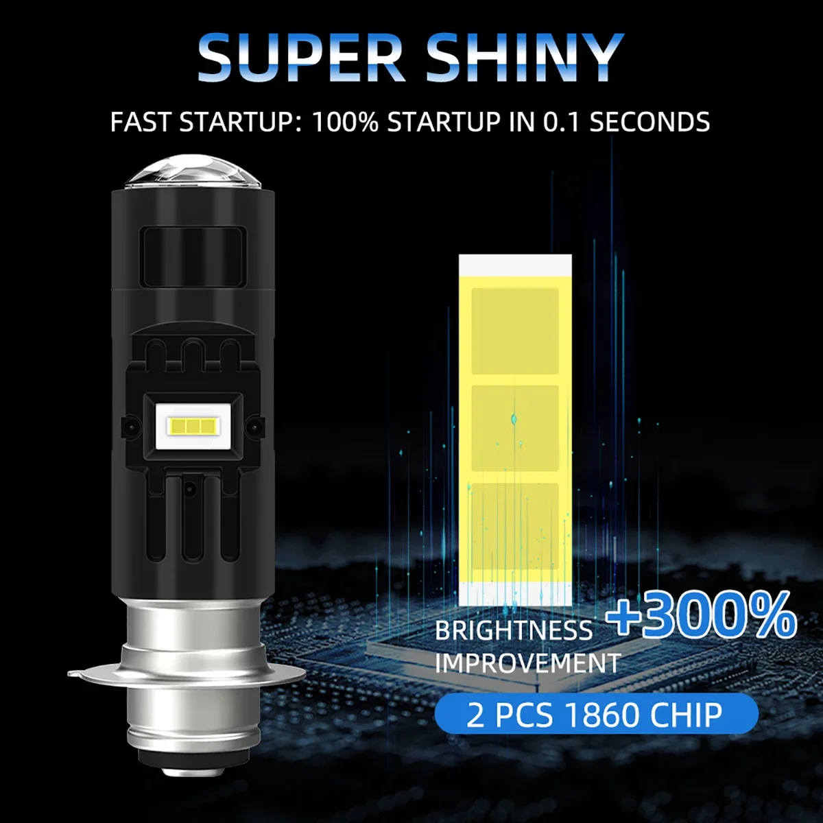 1X H4 P15D LED موتو المصابيح الأمامية 9-96 فولت ثنائي اللون DRL الأضواء مرحبا/لو شعاع ضوء الأبيض الدراجات النارية إشارة ملحقات المصابيح
