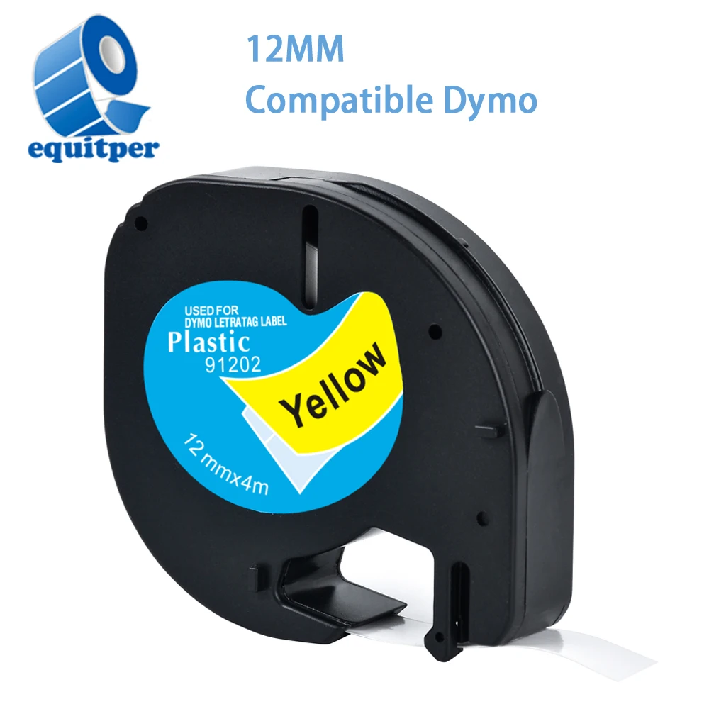 EQUITPER 12mm*4m  LT 91202 Compatible DYMO With Delta LT label   Label Ribbons For Dymo LT-100H Label/storage