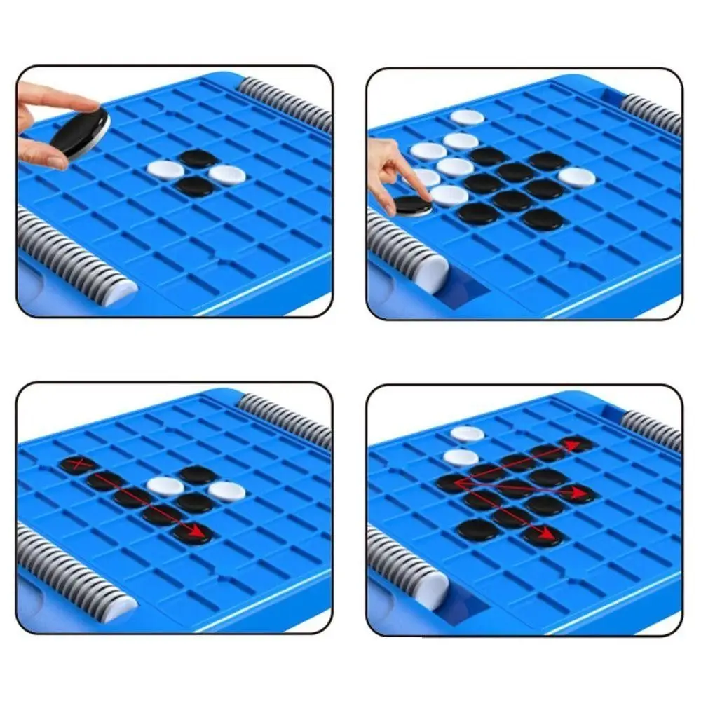 

Интерактивные сенсорные флип-черно-белые шахматы 64, шахматные фигуры, забавный дизайн, настольные настольные игры с сумкой для хранения