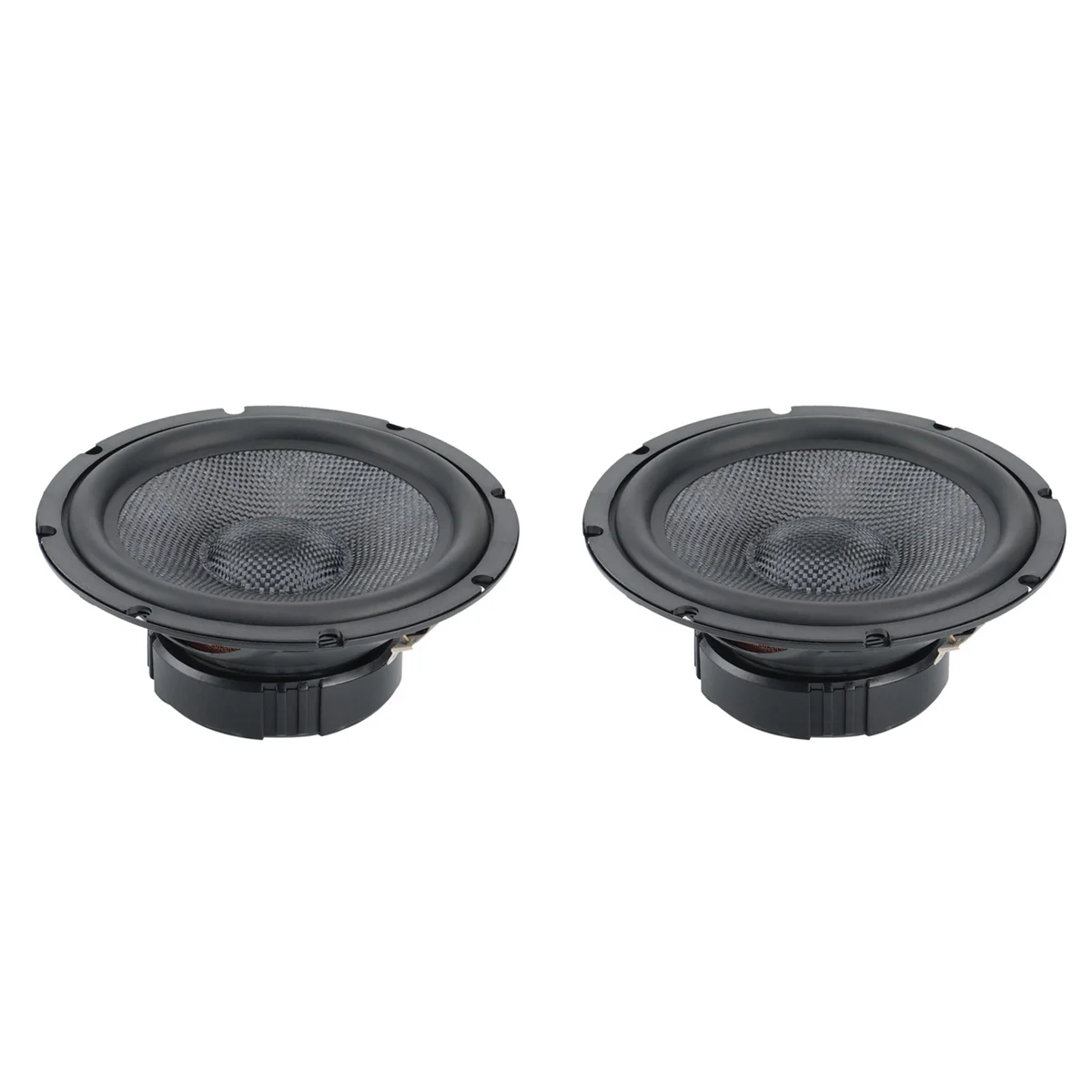 

2Pc 6.5 Inch Midrange Bass Speakers 4 Ohm 40W Glass Fiber Woofer Hifi Audio Loudspeaker DIY for Home Theater