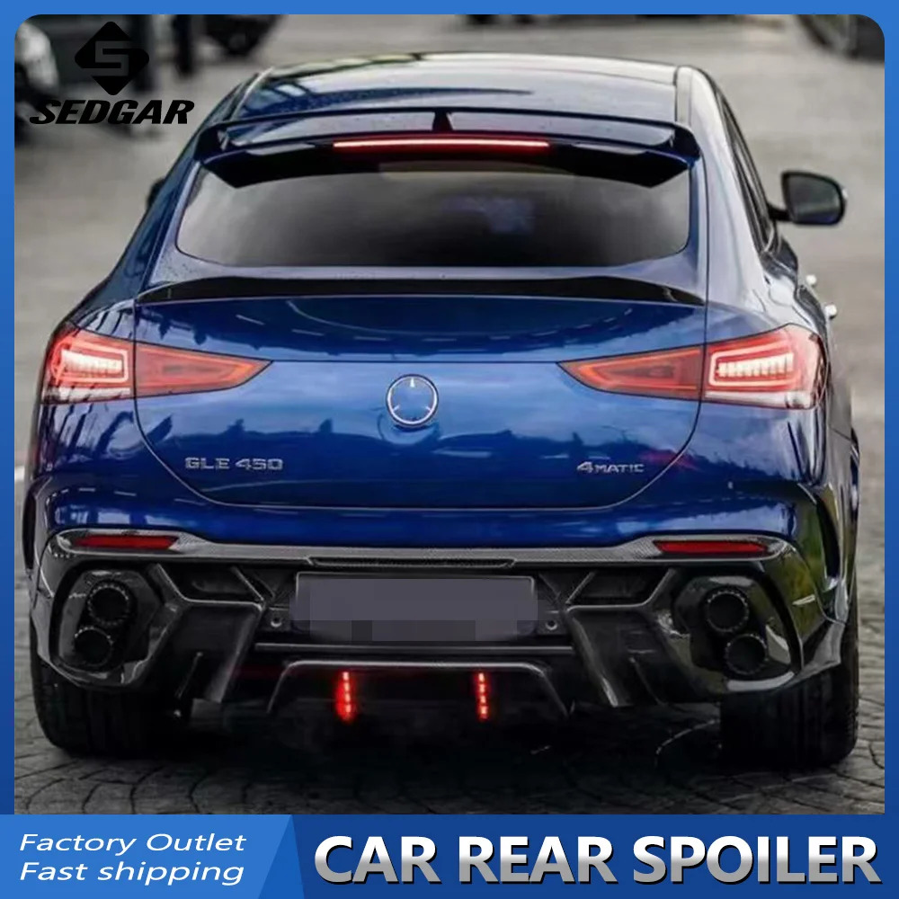 Voor 2020--2025 Mercedes-Benz GLE Coupe 350 450 Dakspoiler LD Stijl Hoge Kwaliteit Koolstofvezel Spoiler Kofferbak Boot vleugel Spoiler