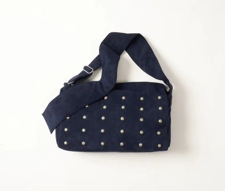 Rivets Ladies Handbag Underarm Bag Trend Punk Wide Strap Women's Shoulder Bag Large Ladies Hand Bag Bolsos