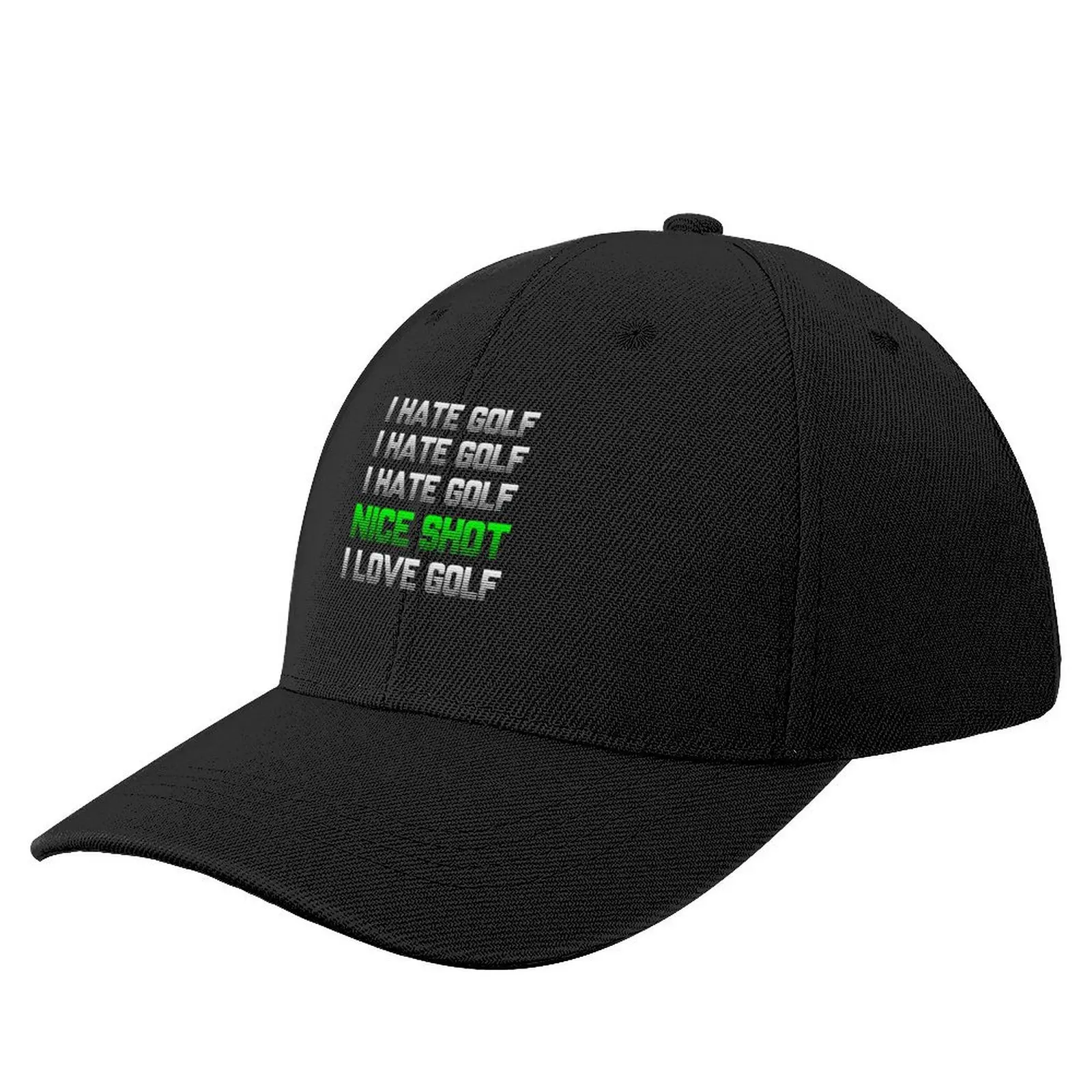 

I Hate Golf I Hate Hate Nice Shot Love Baseball Cap Cosplay Bobble Hat Beach Women's Men's