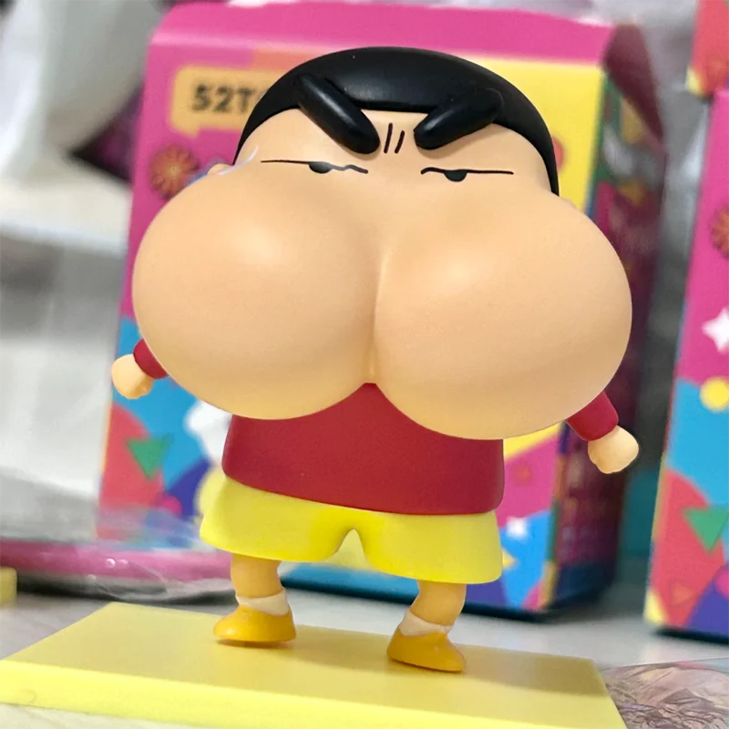 

52TOYS Crayon Shin-chan: Забавная фигурка-мем в слепой коробке, модная коллекционная игрушка, украшение для рабочего стола, подарок для детей и любителей аниме