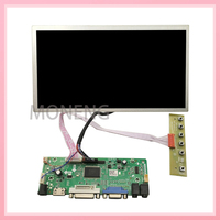 100% Tested Original 10.1 Inch HSD100IFW1 1024x600 LCD Screen HDMI+VGA+DVI Audio LCD Controller Board