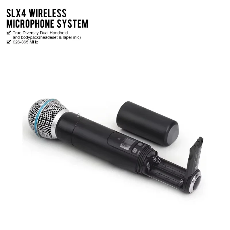 Hot SalesSLX4 SLX14 SLX24 BETA 58A & SM 58 Combo Single Wireless Teaching Microphone System Home Microhones Wireless Microphone