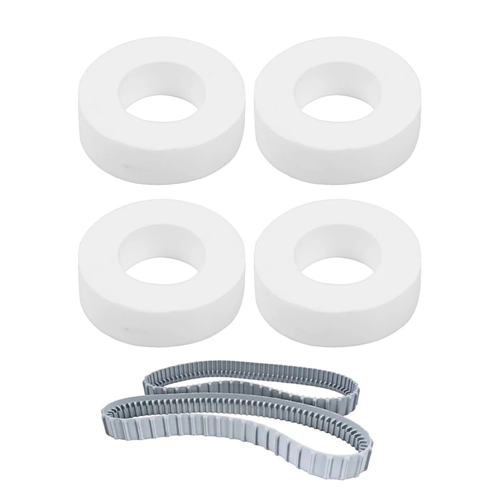 2 Timing Tracks 9983152-R2 With 4 Climbing Wheels 6101611-R4 For Dolphin Pool Cleaner Robot Vacuum Spare Parts White Plastic