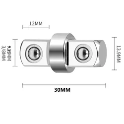 Sleeve Adapter 3/8 Double Head Hex Socket Wrench Adapter Extension Rod Driver Conversion Tool Non-slip Hand Tools