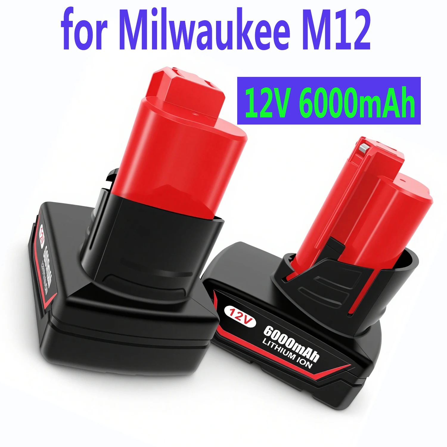 

12V for Milwaukee 6Ah Li-ion Tools M12 M12B6 XC Cordless Drill Battery Built-in over protection circuits provide safety