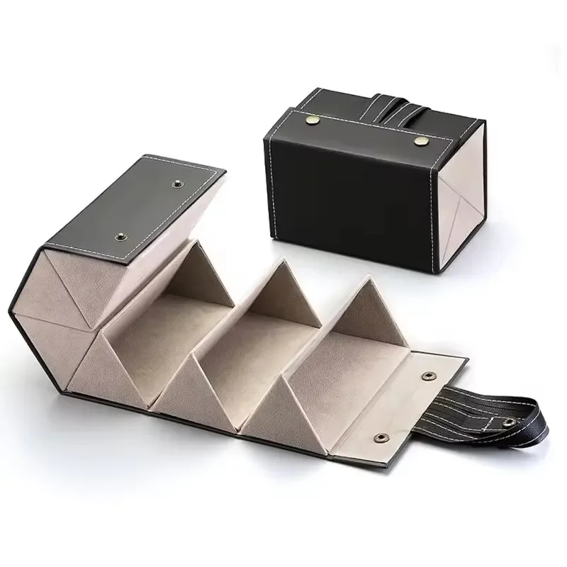 PU Multi-Slot Sunglasses Organizer Foldable Storage Box for Glasses Jewelry Eyeglasses Storage Case Portable Travel Glasses Case