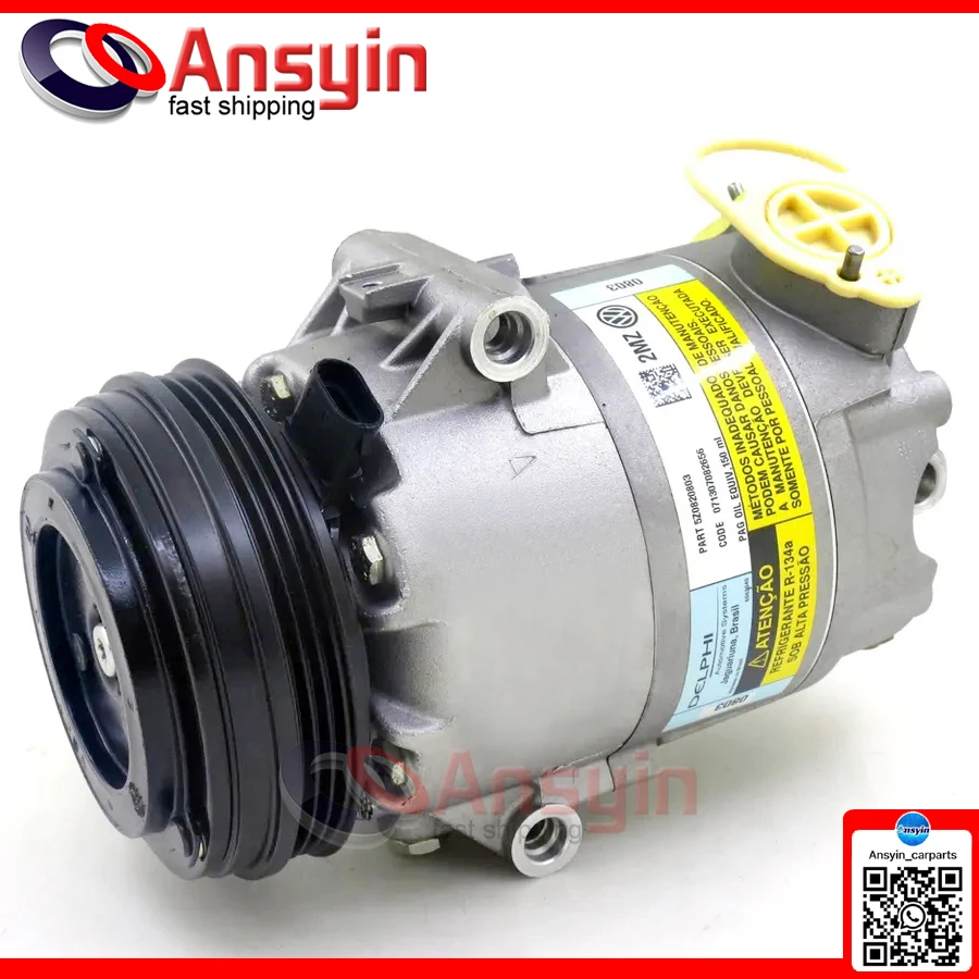 AC Compressor For VW Golf FOX GOL COD CROSSFOX SAVEIRO VOYAGE SPACEFOX POLO 5U0820803 CS20053 5U0820803A 5U0820803J 5U0820803G