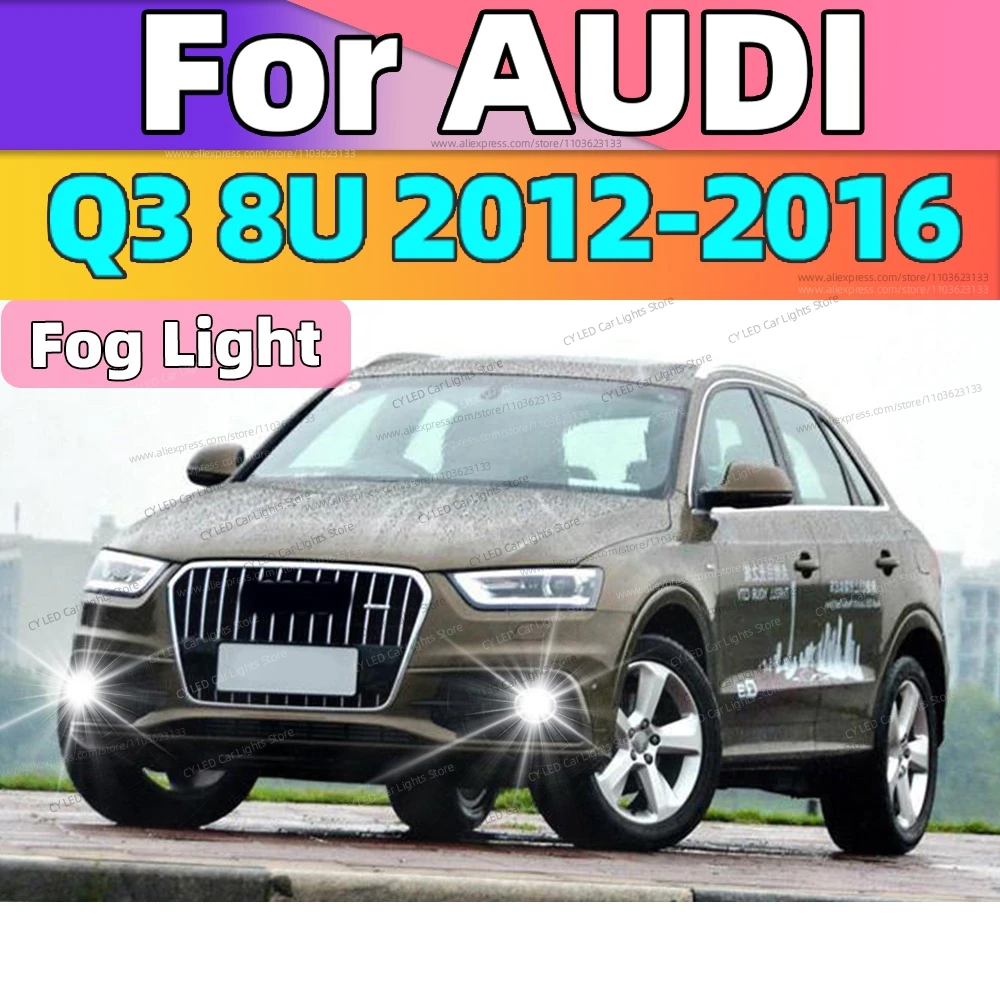 2pcs 6000K LED Front Fog Lamp Canbus Car Light Blub For AUDI Q3 8U 2012 2013 2014 2015 2016 Auto Accessories
