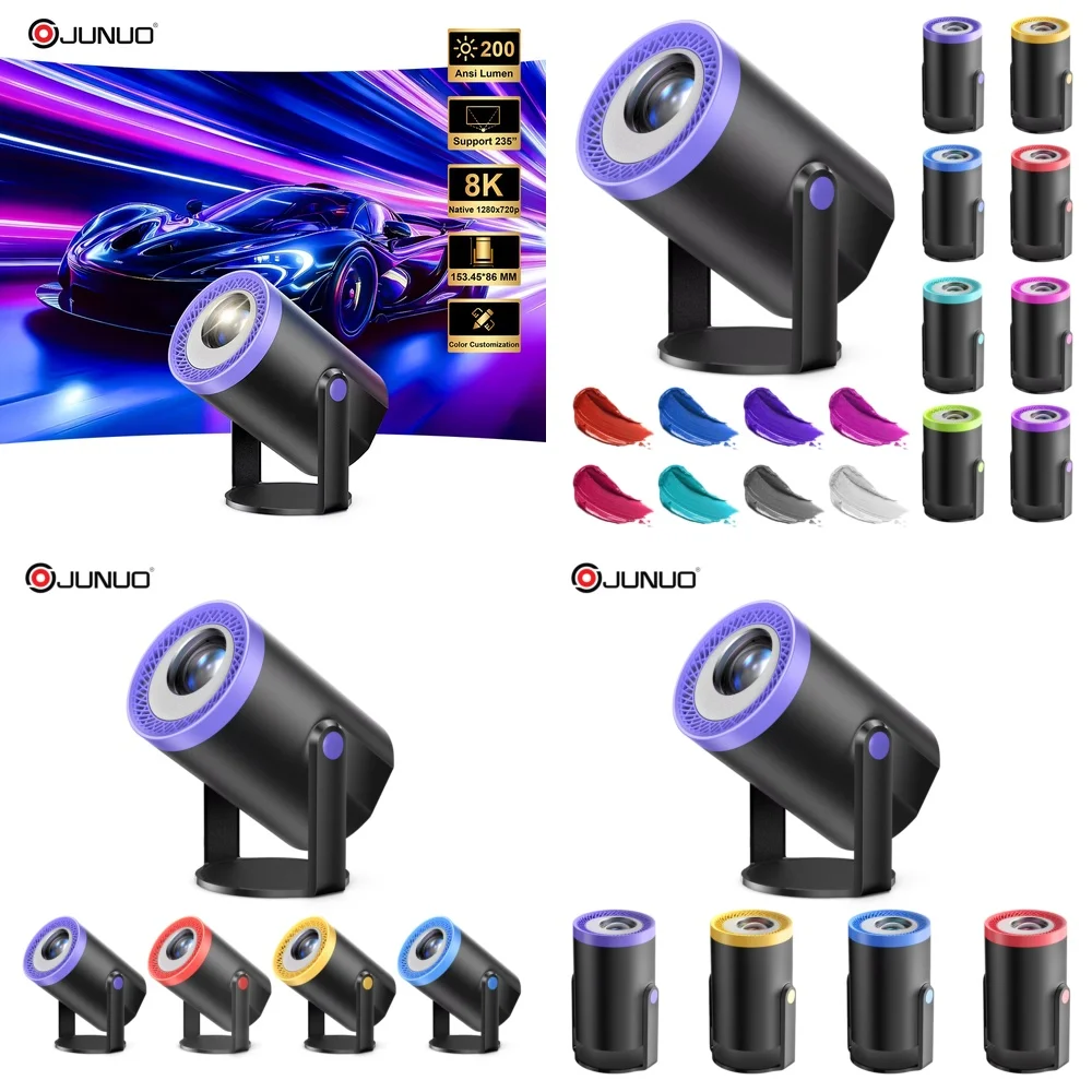 

for JUNUO 2026 for MINI TURN1 Android 13 portable pocket projector 2 inch screen 200 ANSI lumens 720P mini home theater