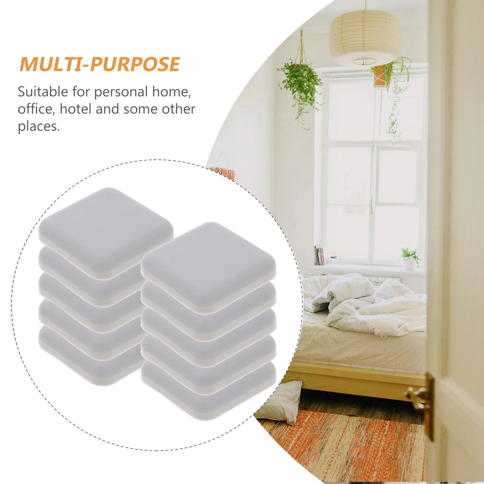 

10 Pcs Wall Door Protector Crash Pad Handle Bumper Guard Furniture Plastic Work