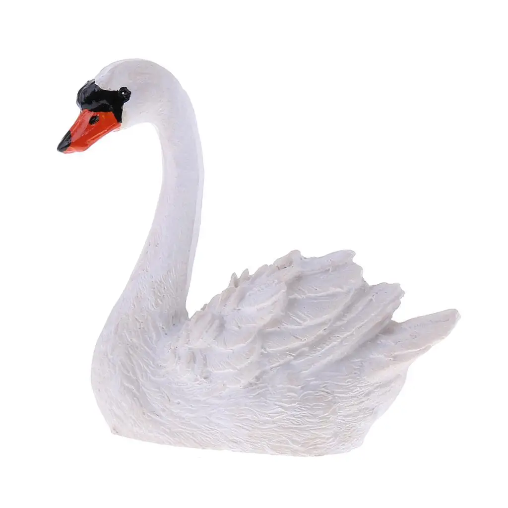 Realistic Swan Figurine Resin Mother and Child Statue Lawn Ornaments Garden Decoration for Outdoor Yard and Home Table