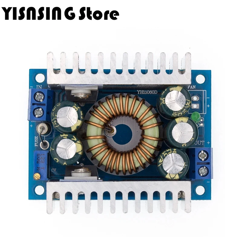 Modul Catu Daya DC-DC 12A Daya Tinggi Riak Rendah Dapat Disesuaikan Efisien 95% Step-Down 5-40V Hingga 1.2-36V
